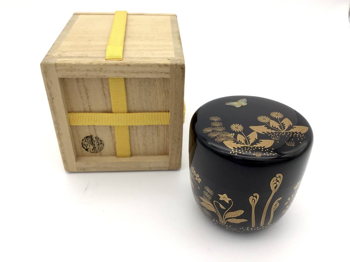 茶道具 棗 - 中棗 販売》岡本漆専堂作 京都 大徳寺近くお