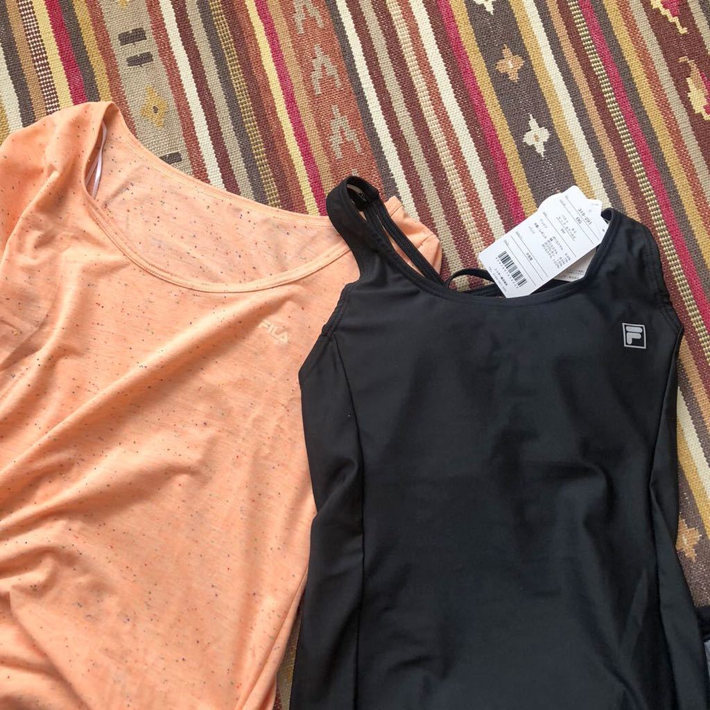 フィラ Fila 水着 5点セット 女性 ｌ 11号 ｔシャツ レギンス ショートパンツ ブラトップ 水陸両用 タンキニ 海プール ホットヨガ セットアップ 売買されたオークション情報 Yahooの商品情報をアーカイブ公開 オークファン Aucfan Com