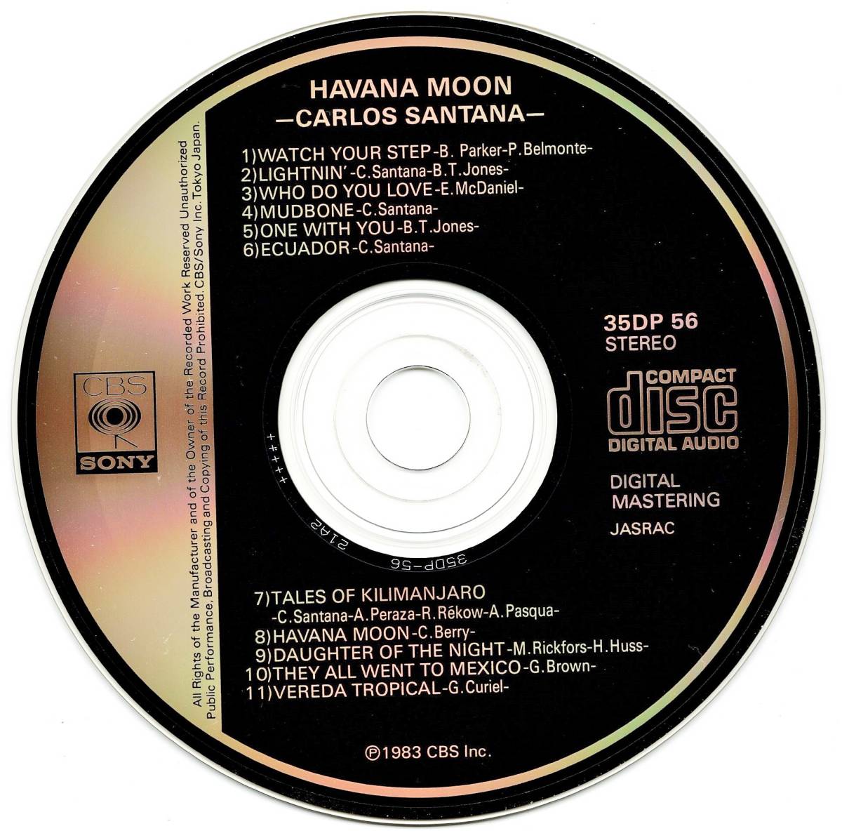 初版年盤cd カルロス サンタナ ハバナ ムーン 35dp 56 Carlos Santana Havana Moon 税表記なし Santana 売買されたオークション情報 Yahooの商品情報をアーカイブ公開 オークファン Aucfan Com