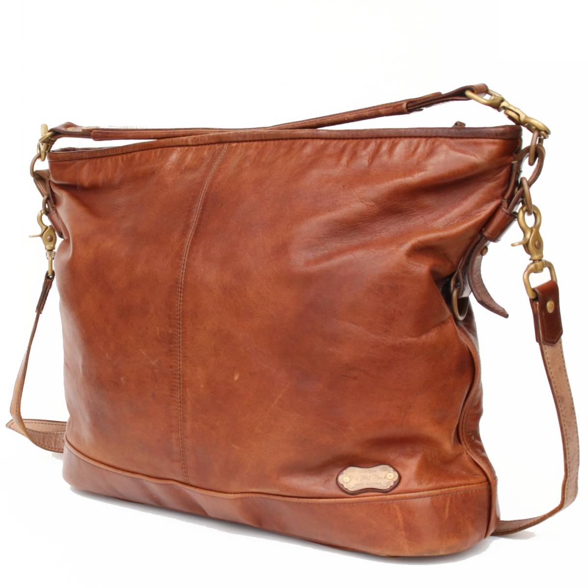 フラットヘッドワックスホースハイドトートバッグ馬革カバンストックバーグ