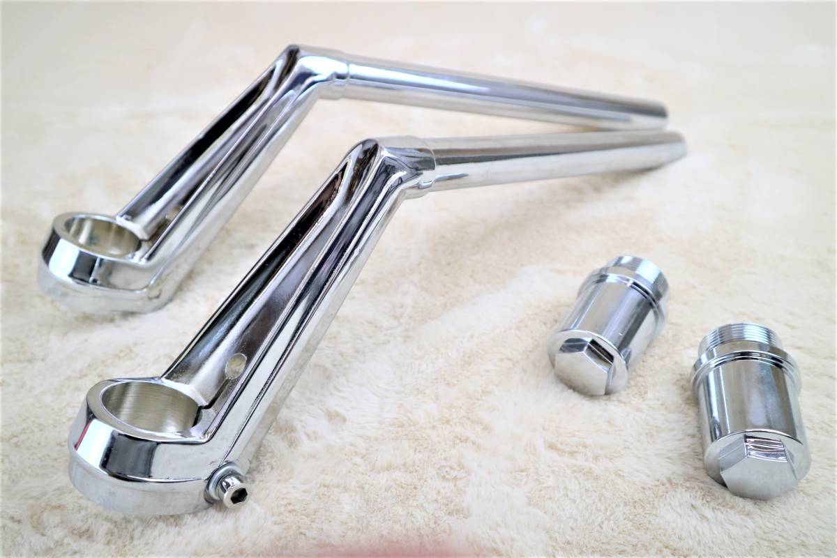 VFハン タイプ メッキ ハンドル＋延長キット⑧ / Z400GP用 KZ400M変換 教習 セパハン セパレート フロントフォーク VF ロボ