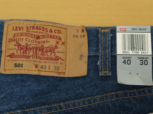 デッドストック 希少 USA製 1993年 W40 L30 未使用 90s LEVI