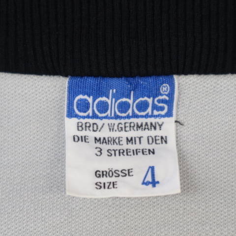 70s 80s adidas デサント製 西ドイツ トラックジャケット 4 グレー ブラック ジャージ アディダス パーカー DESCENTE レア ヴィンテージ adidas(アディダス) トラックジャケット &frasl; 70s-80s&frasl;西ドイツタグ&frasl;デサント製&frasl;トラック 80\u0027s 70s&frasl;デサント製&frasl;西ドイツ&frasl;トラックジャケット