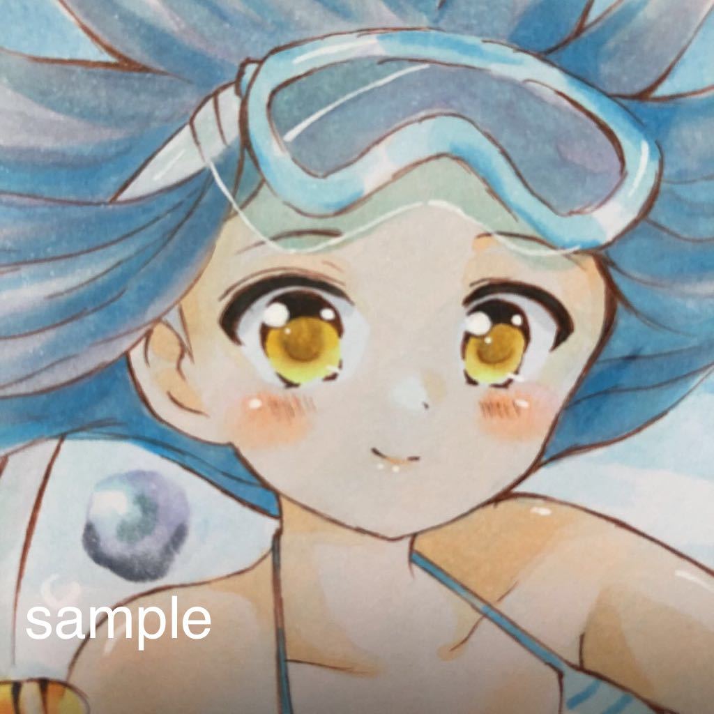 オリジナルイラスト 水中少女 手描きイラスト 売買されたオークション情報 Yahooの商品情報をアーカイブ公開 オークファン Aucfan Com