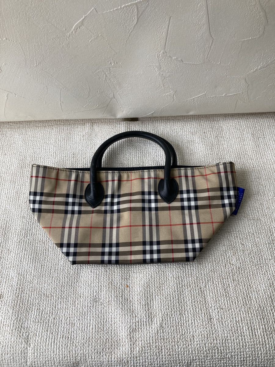 新品，人気SALE バーバリーブルーレーベル Burberry Blue Label ナイロン レザー ブラウン&times;ベージュ&times;マルチ チェック柄 バッグ トートバック 札幌(女性用)｜売買されたオークション情報、yahooの商品情報 女性用