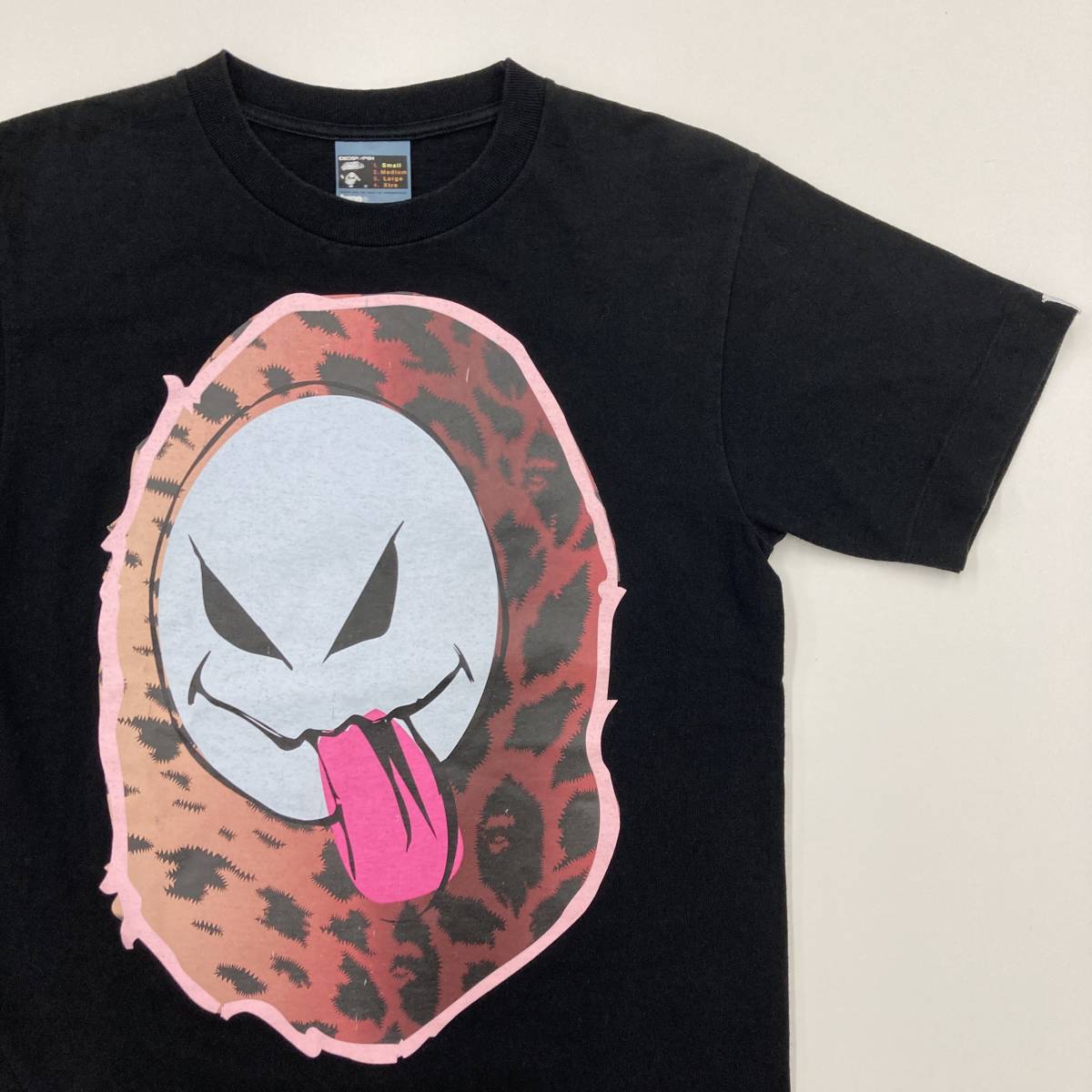 初期 レア A BATHING APE × スケシン 半袖 Tシャツ ブラック 黒 S 