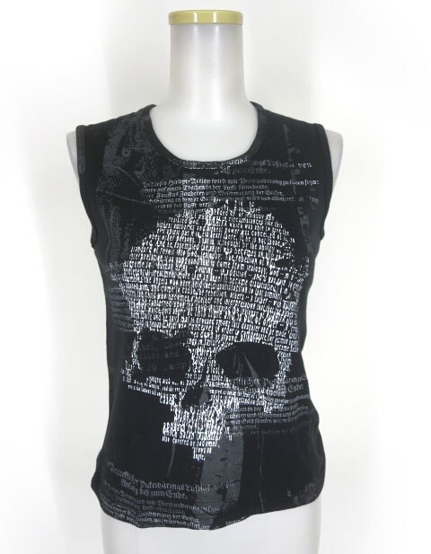 h.ANARCHY 英字スカルプリントタンクトップ / h.NAOTO エイチナオト