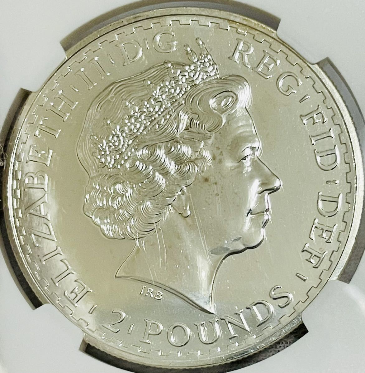 1円出品！送料無料】2003 イギリス ブリタニア 2ポンド 1オンス 銀貨 