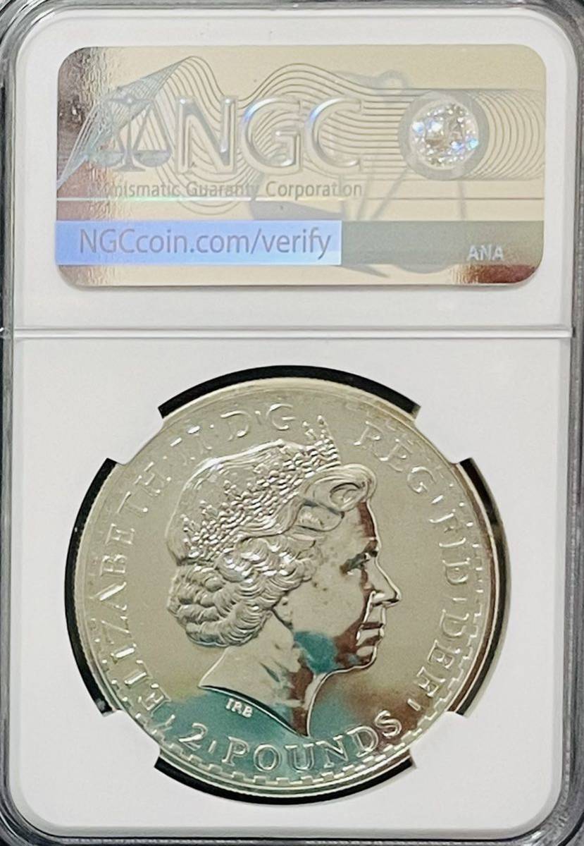 1円出品！送料無料】2003 イギリス ブリタニア 2ポンド 1オンス 銀貨 