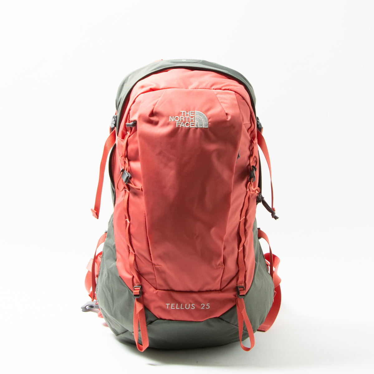 【1円スタート】THE NORTH FACE ノースフェイス TELLUS 25 テルス25 リュックサック デイパック ハイキング アウトドア 薄赤×灰色 25L