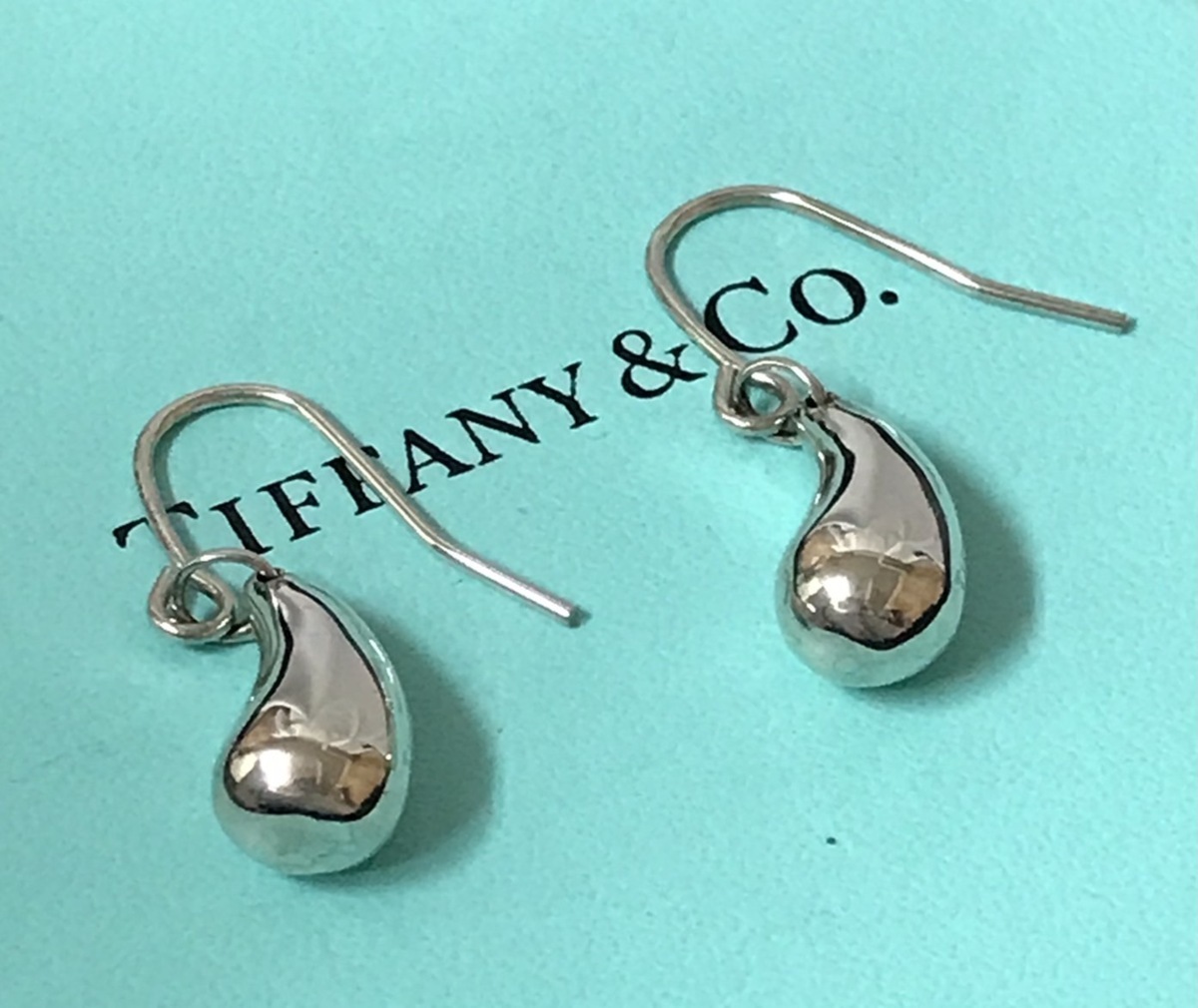 ティファニー❤️ティアドロップ ピアス シルバー SV925 フックタイプ ▽▽TIFFANY&Co ティファニー ティアドロップ フック ピアス シルバー