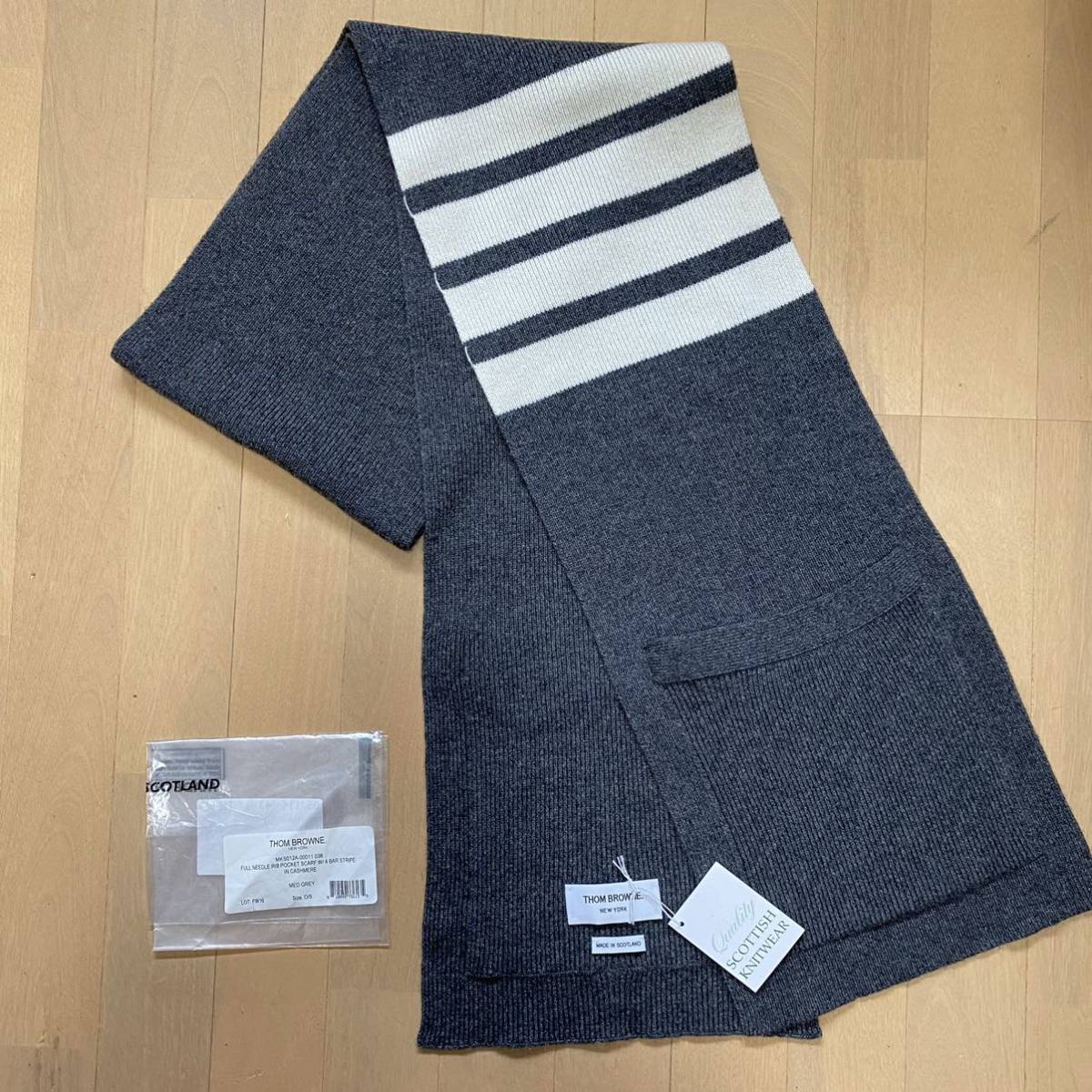 トムブラウン カシミア カシミヤ マフラー thom browne 【公式通販】