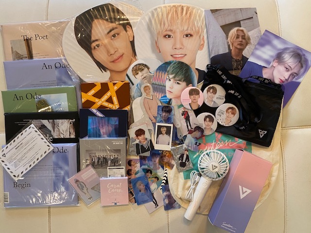 ■SEVENTEEN 　うちわ　トレカ　グッズ　　CD おまけDVD付き　扇風機　ファン　　韓流 　K-POP 　 ■現状　　セブチ　