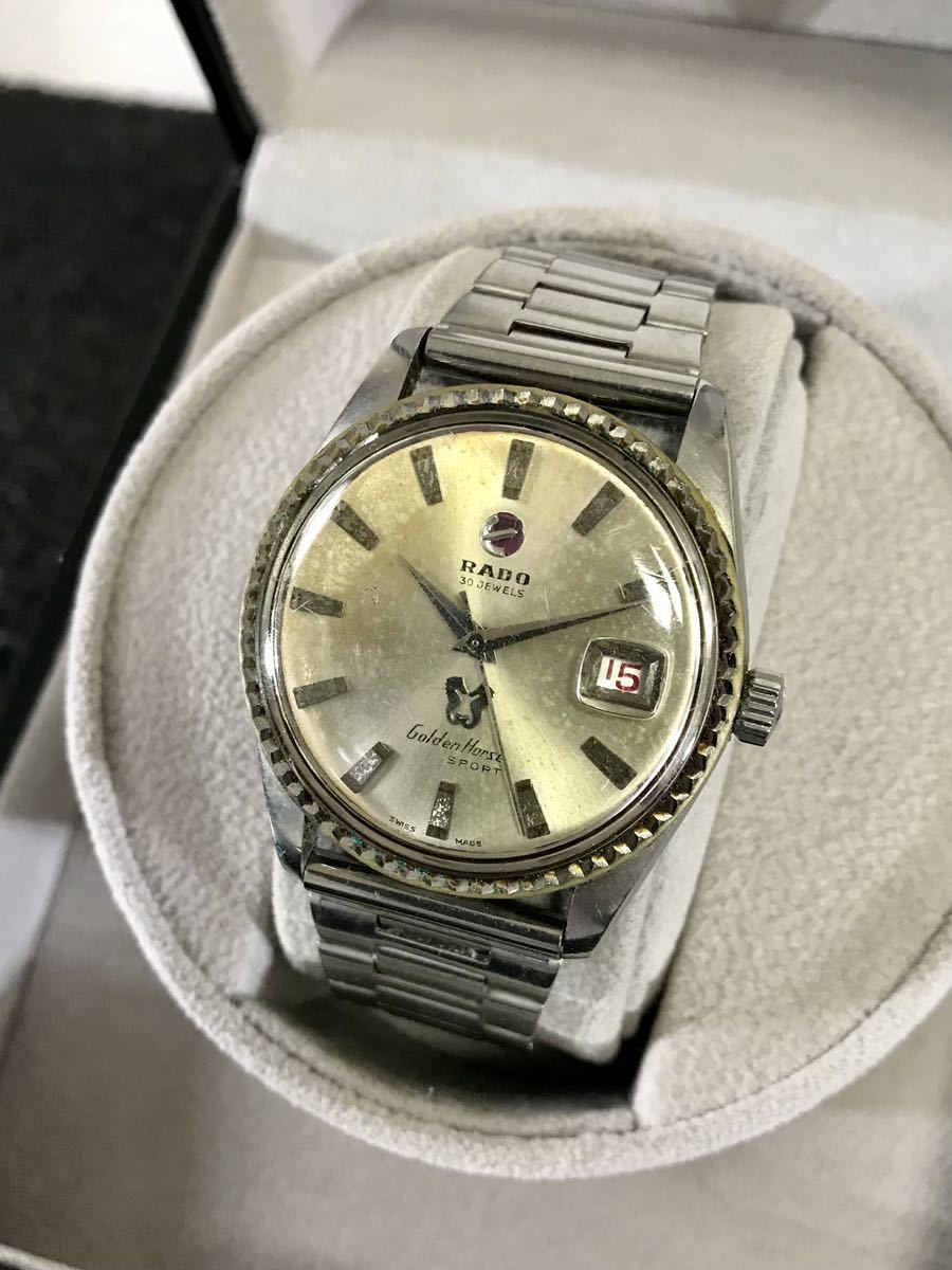 安い，セール】 D643☆1円スタート☆RADO Golden Horse SPORT ラドー 