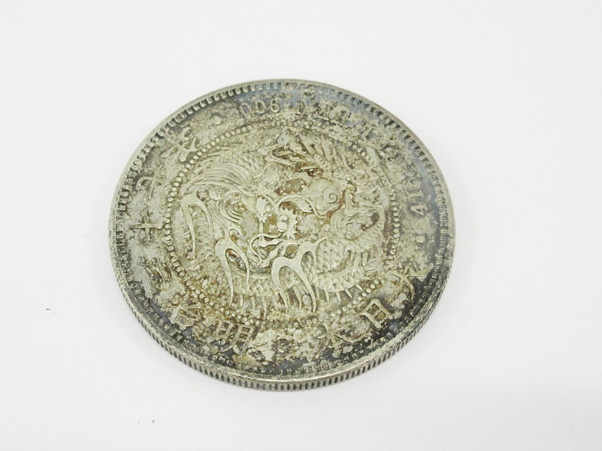 01 20-428600-06 [S] 明治27年 一圓銀貨 一円銀貨 重量約26.87g 日本