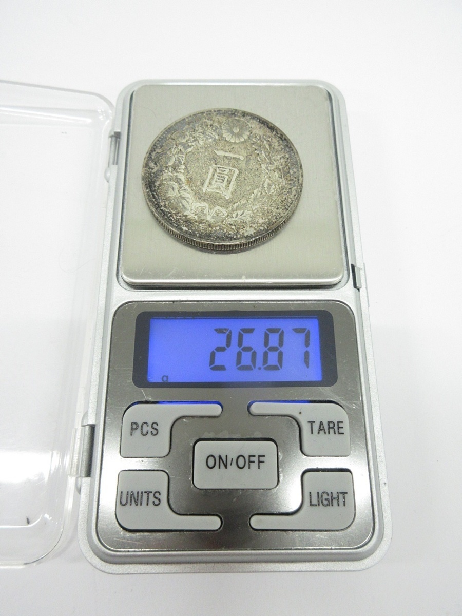 01 20-428600-06 [S] 明治27年 一圓銀貨 一円銀貨 重量約26.87g 日本