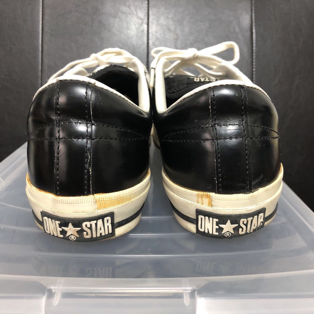 1C045☆【ONE STAR ワンスター レザースニーカー】28センチ CONVERSE コンバース US9ハーフ オールスター US規格 黒 ビンテージ ブラック コンバース ONE J 靴 厚底 星形ロゴが輝く新世代スニーカー、その魅力を深
