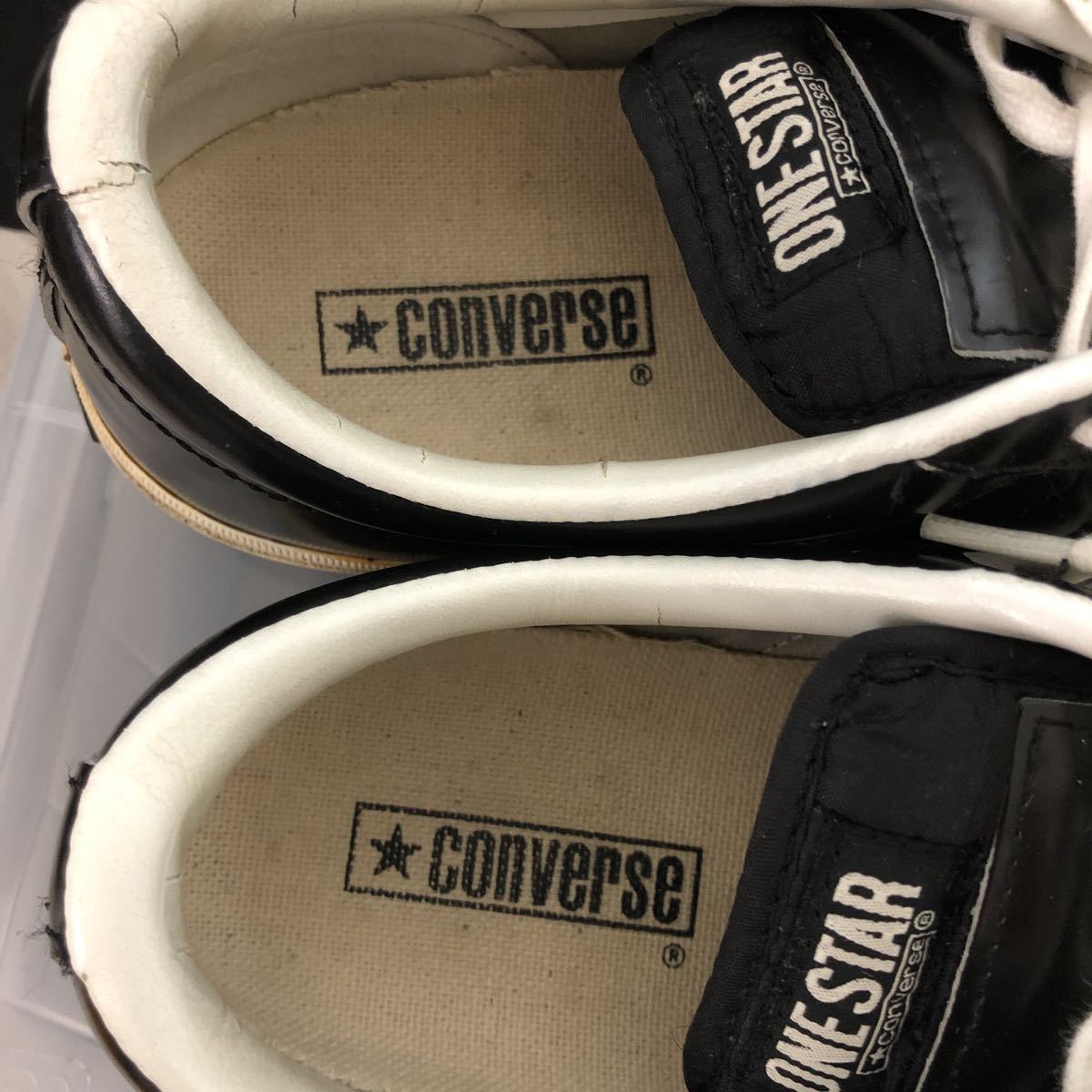 1C045☆【ONE STAR ワンスター レザースニーカー】28センチ CONVERSE コンバース US9ハーフ オールスター US規格 黒 ビンテージ ブラック コンバース ONE J 靴 厚底 星形ロゴが輝く新世代スニーカー、その魅力を深