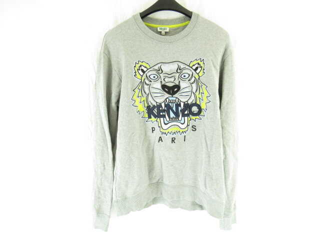 1円 KENZO メンズ トップス スウェット トラ Ｍサイズ グレー CC277