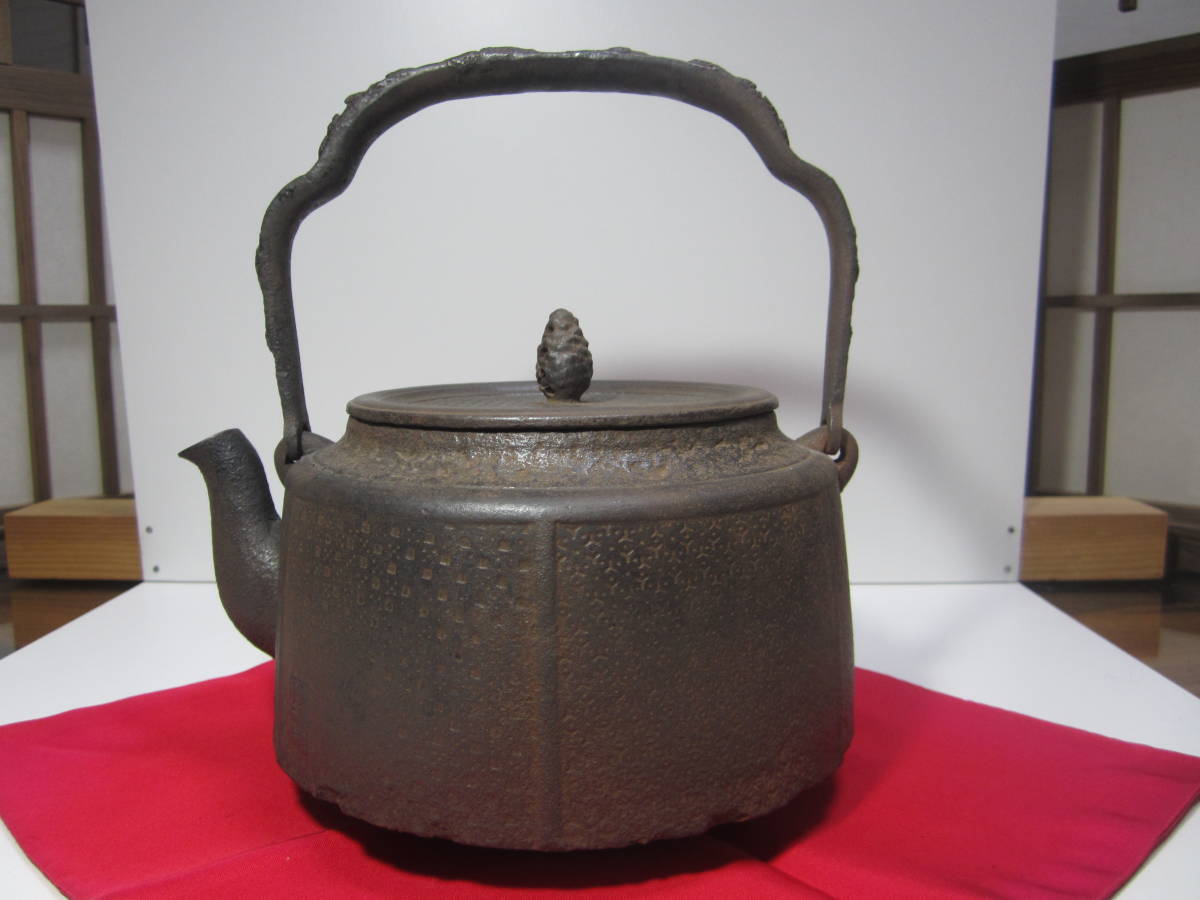 南部鉄瓶 時代物 銘あり 金属工芸 アンティーク、コレクション 【公式