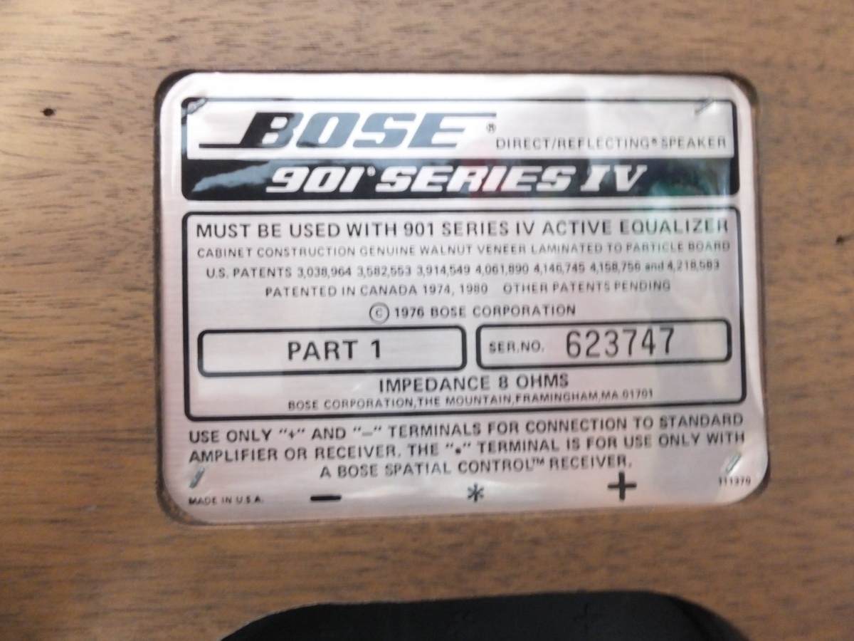 □中古 BOSE ボーズ 901 SERIES Ⅳ 901シリーズ4 スピーカーペア