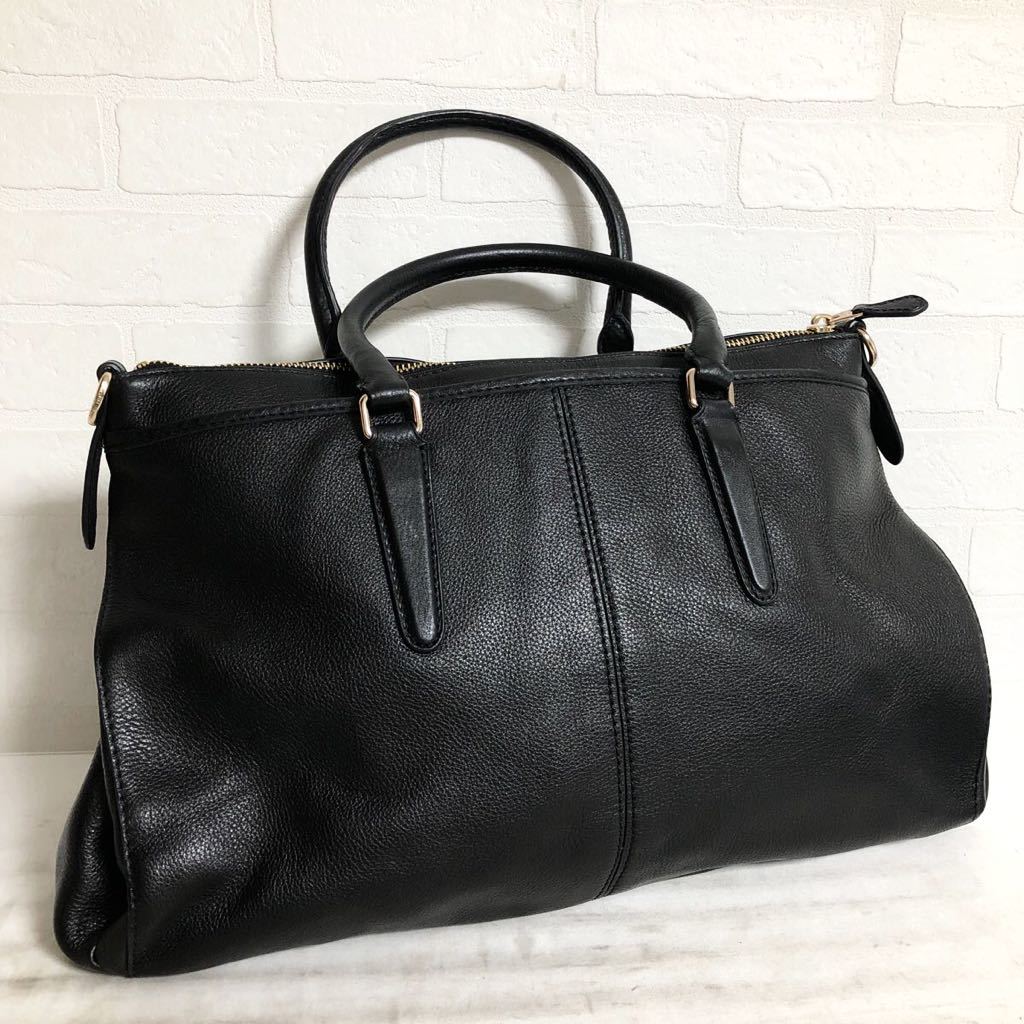 2172★ 美品 COACH コーチ レザー ハンドバッグ ミニボストンバッグ レディース ブラック