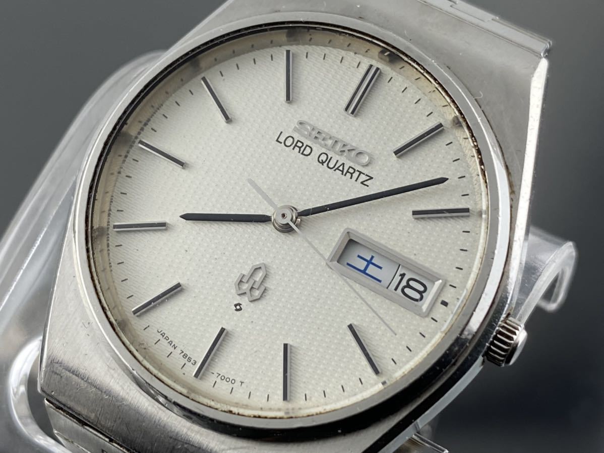 [A667ク]1円～☆メンズ腕時計 クォーツ セイコー SEIKO ロードクォーツ LORD QUARTZ 7853-7010 動作品