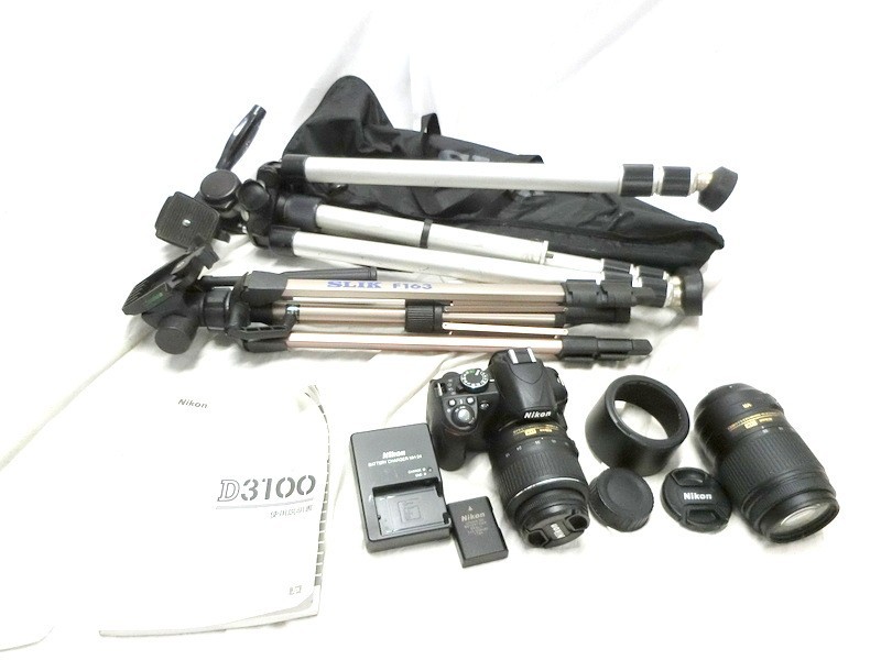 1000円スタート カメラ 三脚セット デジタル一眼 Nikon ニコン D3100