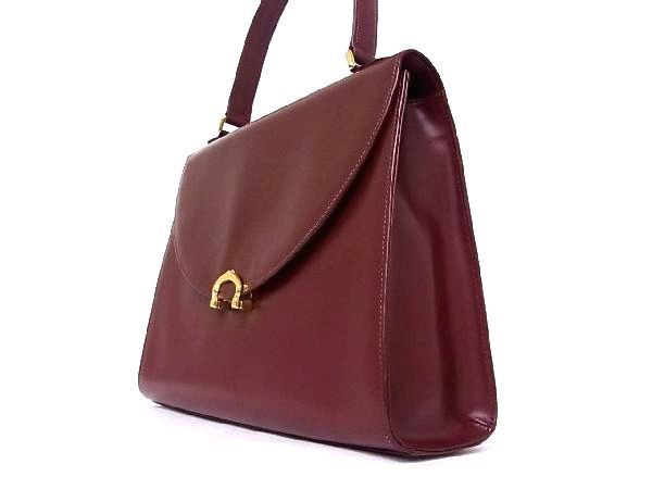 1円 レザー Cartier b3307uh ボルドー系 □極美品 1円 ■極美品■ Cartier カルティエ マストライン レザー ゴールド金具 ワンハンドルバッグ ハンドバッグ レディース ボルドー系 S2883QM