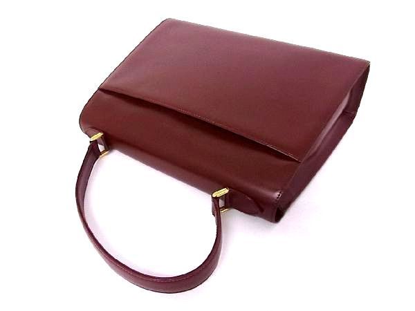 1円 レザー Cartier b3307uh ボルドー系 □極美品 1円 ■極美品■ Cartier カルティエ マストライン レザー ゴールド金具 ワンハンドルバッグ ハンドバッグ レディース ボルドー系 S2883QM