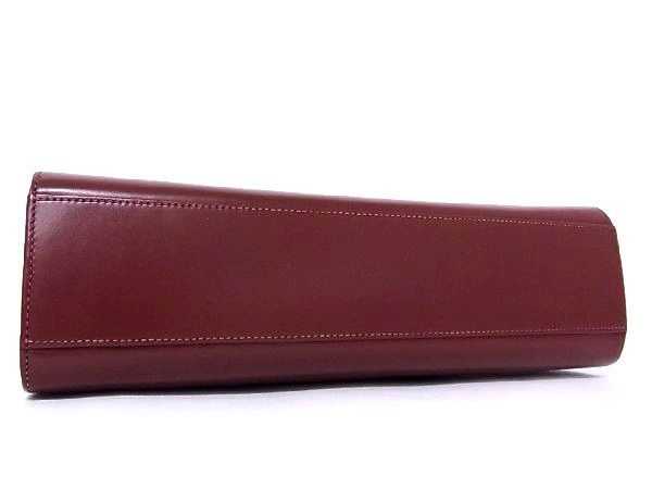 1円 レザー Cartier b3307uh ボルドー系 □極美品 1円 ■極美品■ Cartier カルティエ マストライン レザー ゴールド金具 ワンハンドルバッグ ハンドバッグ レディース ボルドー系 S2883QM