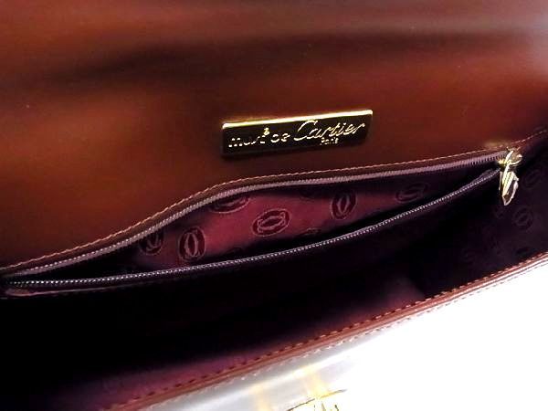 1円 レザー Cartier b3307uh ボルドー系 □極美品 1円 ■極美品■ Cartier カルティエ マストライン レザー ゴールド金具 ワンハンドルバッグ ハンドバッグ レディース ボルドー系 S2883QM
