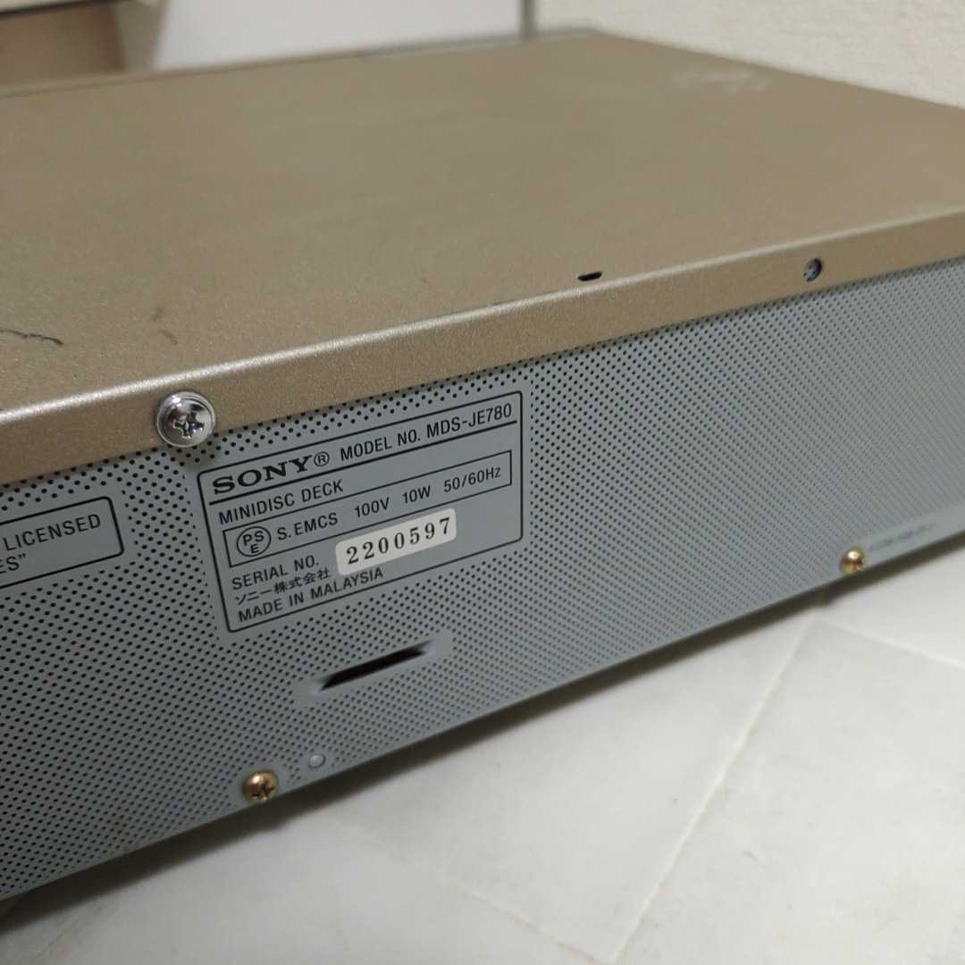 SONY/ソニー MDデッキプレイヤー MDS-JE780 ジャンク SONY MDデッキ