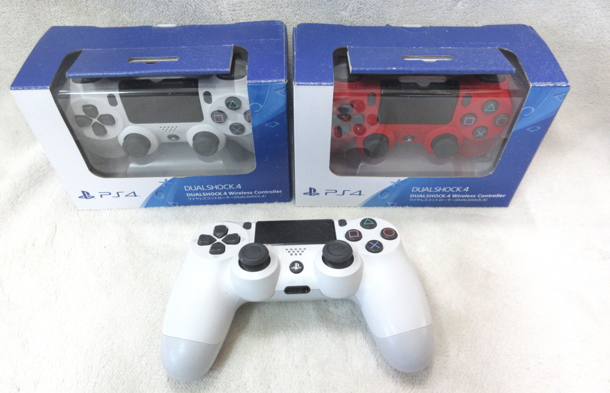驚きの破格値，低価1円スタート ジャンク DUALSHOCK4 3つセット g41k-1248i(アクセサリ、周辺機器)｜売買されたオークション情報、yahooの商品情報をアーカイブ公開 - オークファン アクセサリ、周辺機器