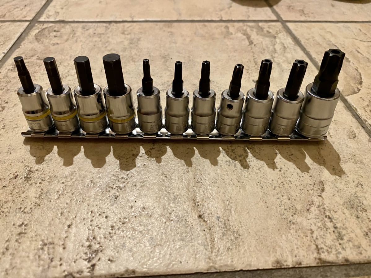 KTC 9.5 3/8 トルクス ソケットセット　いじり防止　ヘックスもおまけ