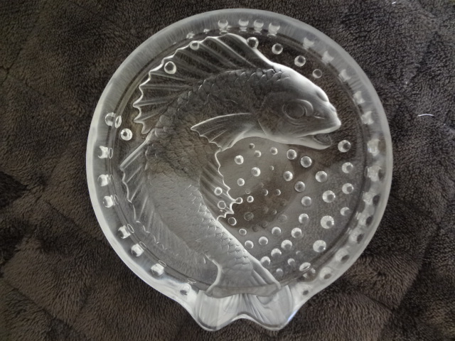 正月値下!! 中古 Lalique ラリック 鯉 コイ こい 灰皿 アッシュトレイ 
