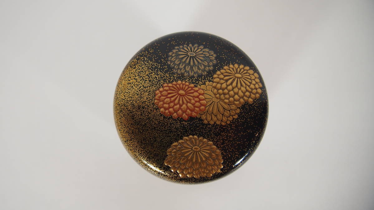 N335 棗 『一后一兆作』『而妙斎(千宗左)書付』『椿蒔絵』『平棗