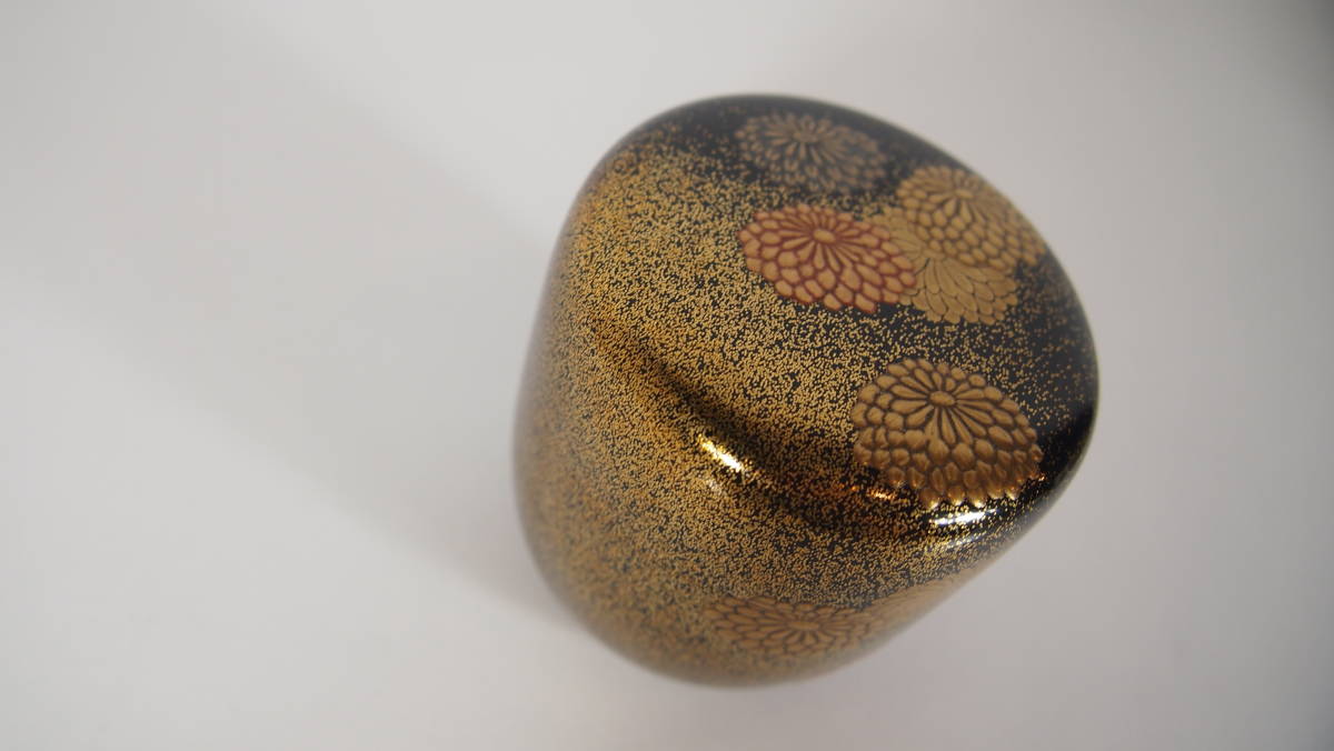 N335 棗 『一后一兆作』『而妙斎(千宗左)書付』『椿蒔絵』『平棗