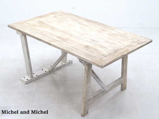 ダイニングテーブル　作業台テーブル ☆xz272☆展示品☆ミシェルエンミシェル☆Michel and Michel