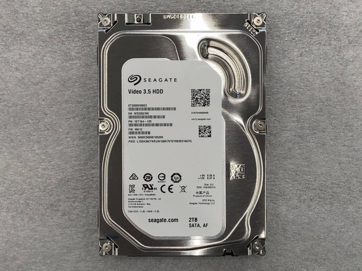  SEAGATE HDD ST2000VM003 2TB パナソニック ディーガ UBZ2020 取外し 使用時間333(2TB～)｜売買されたオークション情報、yahooの商品情報をアーカイブ公開 - オークファン 3.5 SerialATA