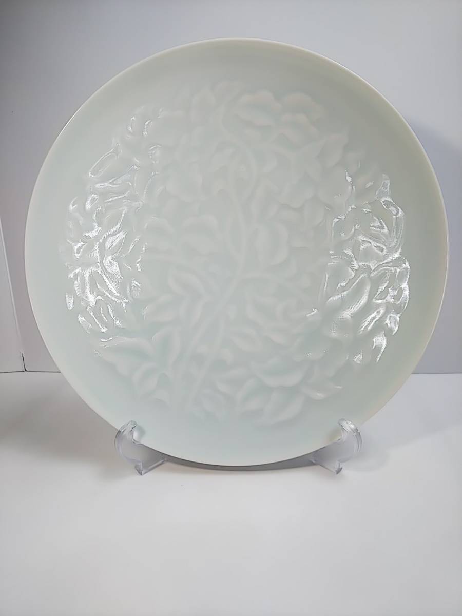 美濃焼 有田焼 快山窯 青白磁唐草文皿 銘々皿 5枚 セット