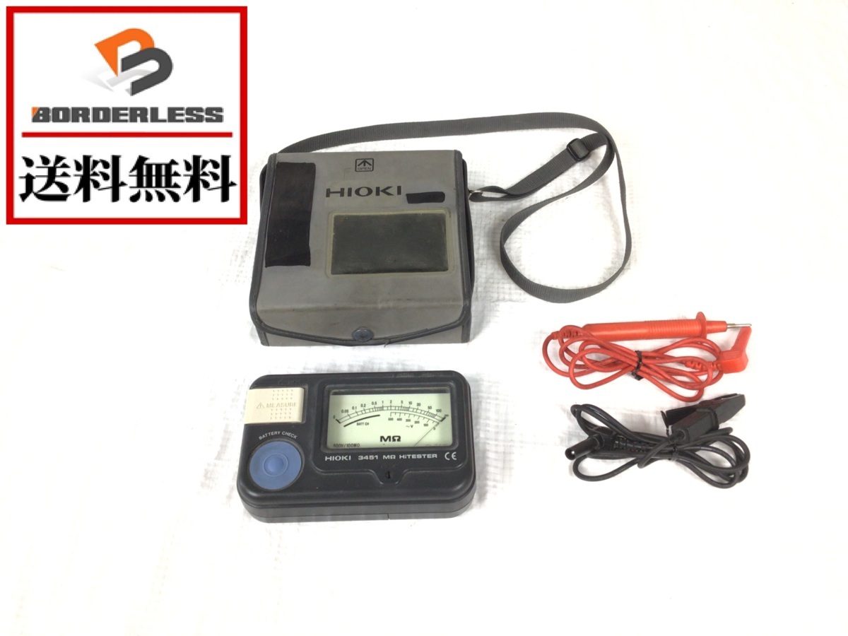 彡 HIOKI 日置電機 メグオームハイテスタ 3451 絶縁抵抗計 計測 測定(電気計測器)｜売買されたオークション情報、yahooの商品 ...
