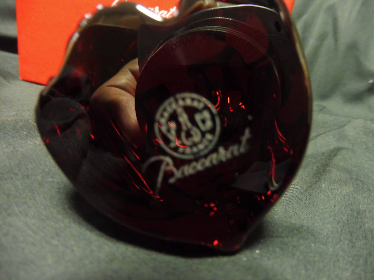 Baccarat バカラ 美品 まねき猫 レッドオクトゴン 箱付き