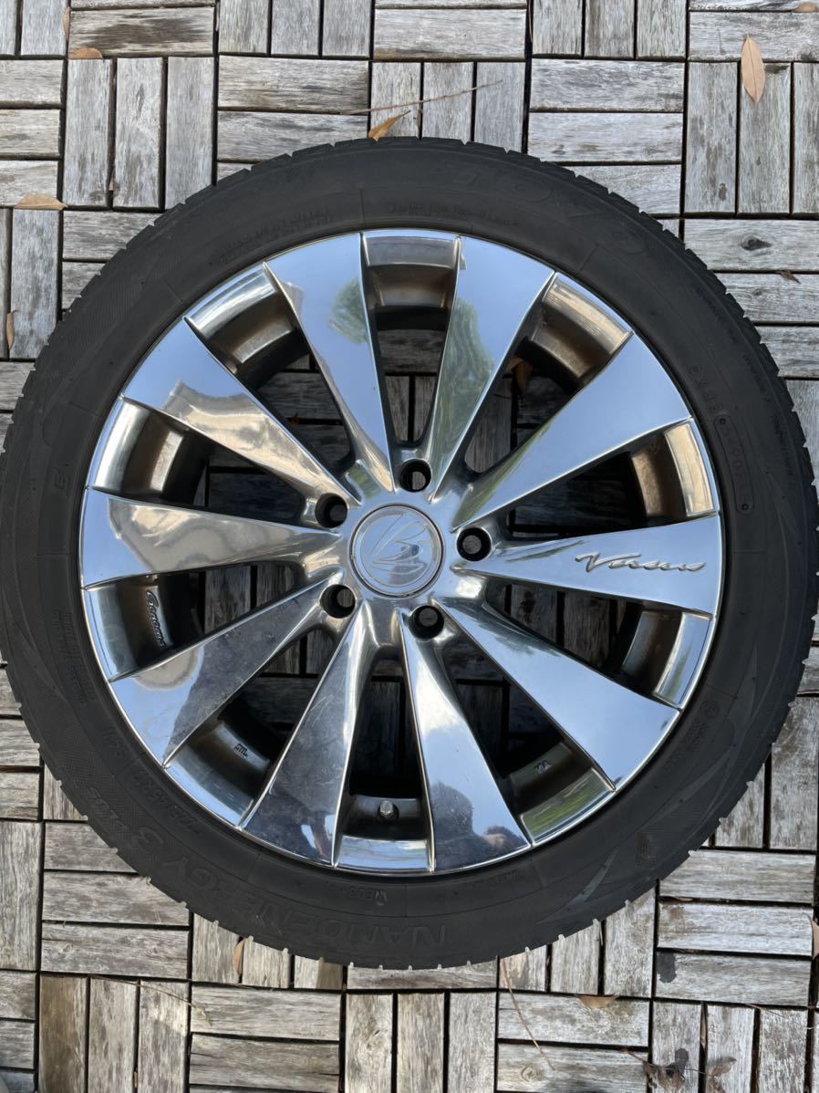 激安大特価，大得価 アルミ付きタイヤ4本セット 225/45R17 2018年製 TOYO NANOENERGY3PLUS トーヨーナノネナジー トヨタブレイド着(ラジアルタイヤ)｜売買されたオークション情報、yahooの商品情報をアーカイブ公開 - オー 5穴