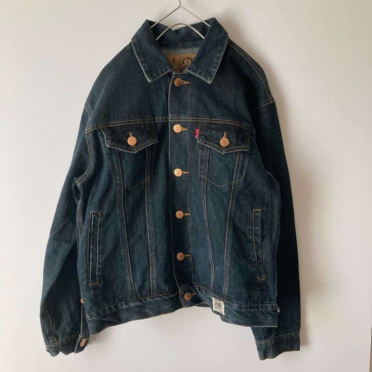 DOGTOWNドッグダウンGジャンデニムジャケットxlXLビンテージ刺繍長袖龍 