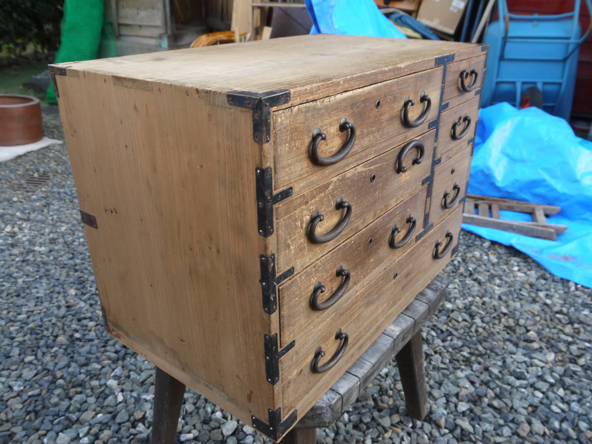 帳場箪笥 小箪笥 時代箪笥 アンティーク レトロ 骨董品 時代物 H11004