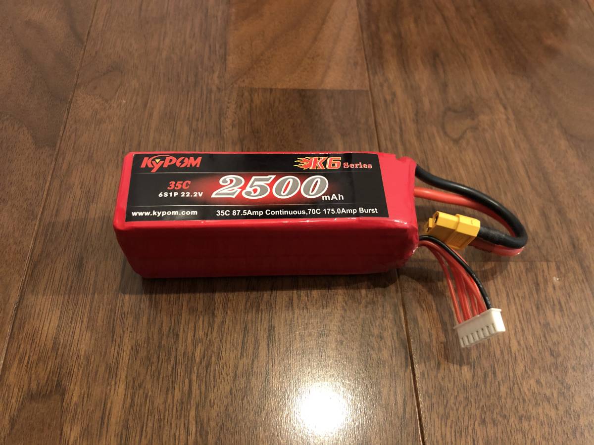  高性能 6セル KYPOM 22.2V 2500mAh リポ 連続35C放電(バッテリー、充電器)｜売買されたオークション情報、yahooの商品情報をアーカイブ公開 - オークファン バッテリー、充電器