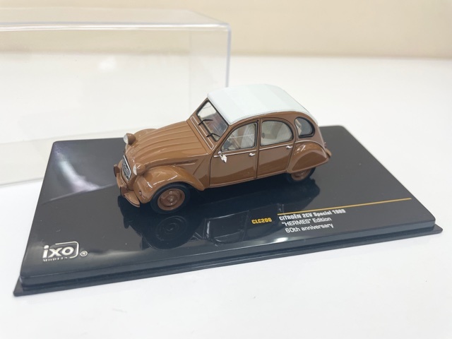 【超レア】 美品　HERMES エルメス 仕様 Citroen 2CV 1/43 シトロエン フランス 1989 60周年 CLC206 ミニカー おもちゃ ixo 