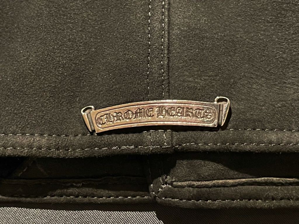 クロムハーツ Chrome Hearts 特大クロスボタン ムートン コート S