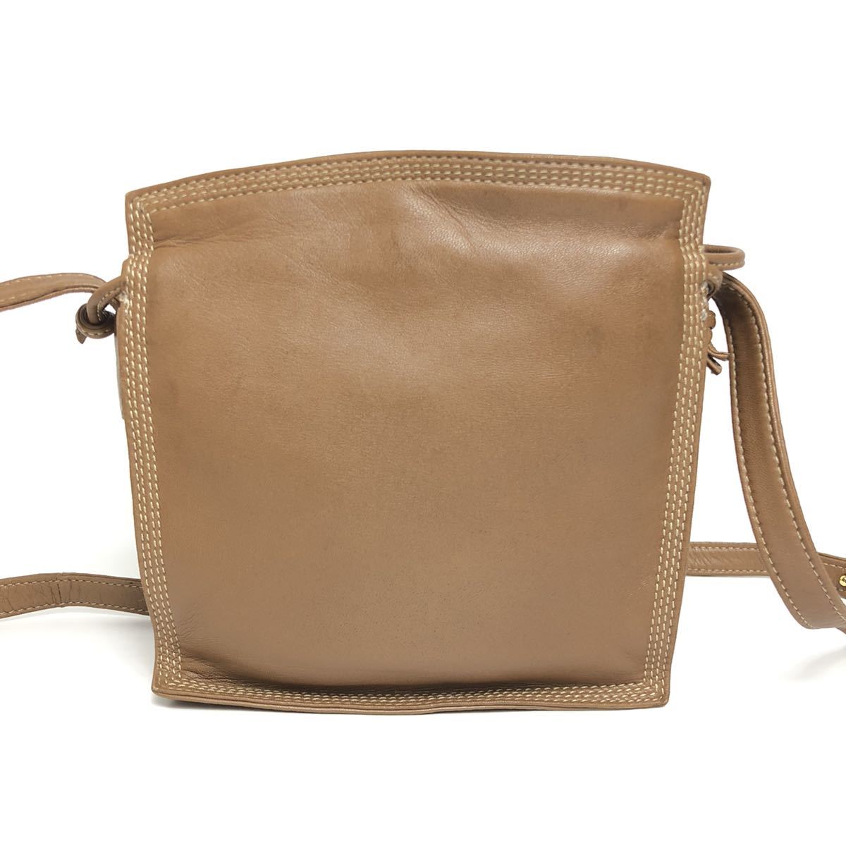 LOEWE ロエベ ショルダーバッグ ナッパレザー アナグラム ブラウン 